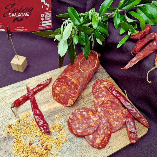 authentic italian spicy chilli pepper salami from umbria taste all the different flavours