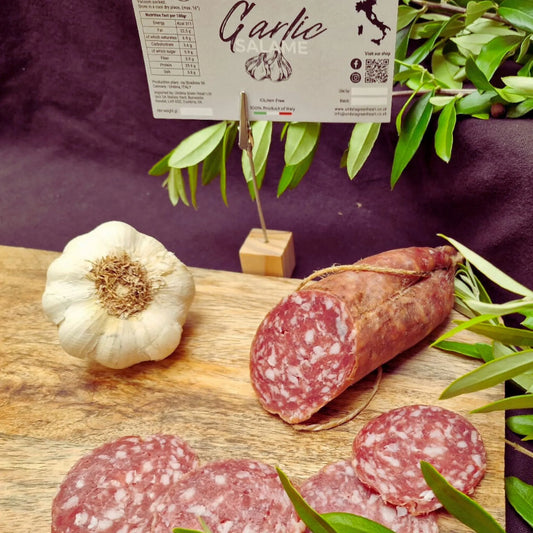 authentic italian garlic salami from umbria taste all the different flavours